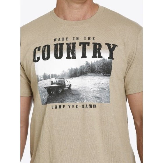 Cinch Men’s T-Shirt Khaki Heather Yeehaw MTT1690538