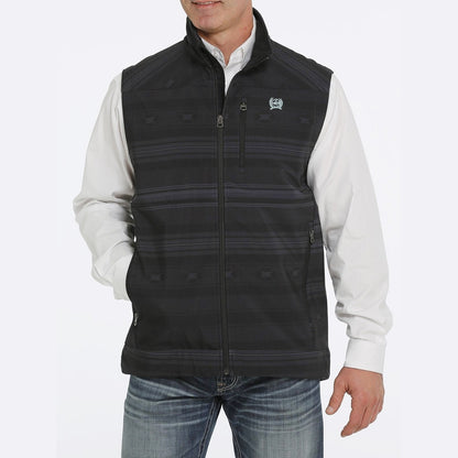 Cinch Men’s Vest Bonded DWR Finish Black/Blue MWV1515014 - Cinch