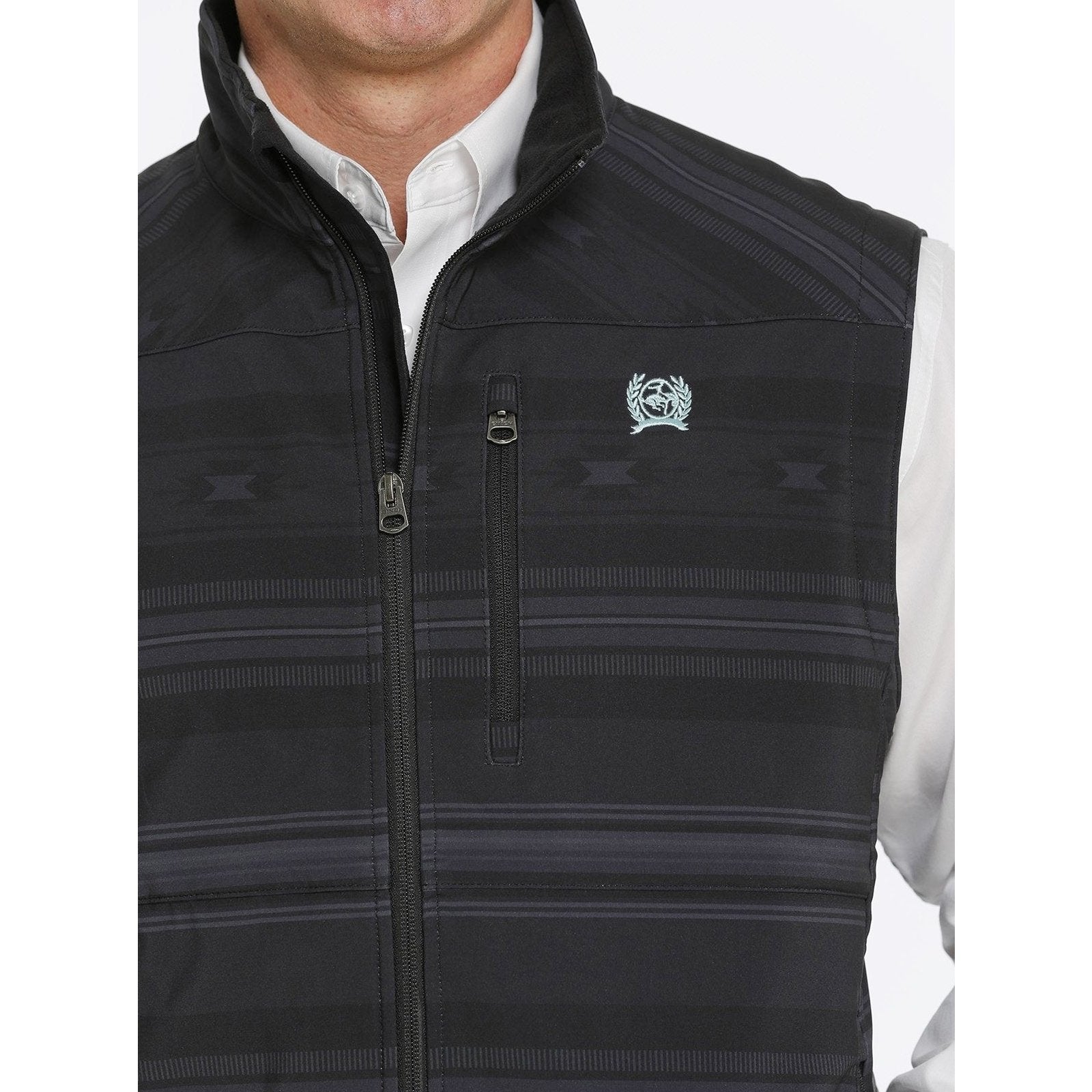 Cinch Men’s Vest Bonded DWR Finish Black/Blue MWV1515014 - Cinch