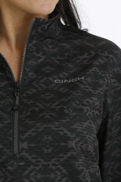 Cinch Women's 1/2 Zip Windbreaker In Black MAK7902002