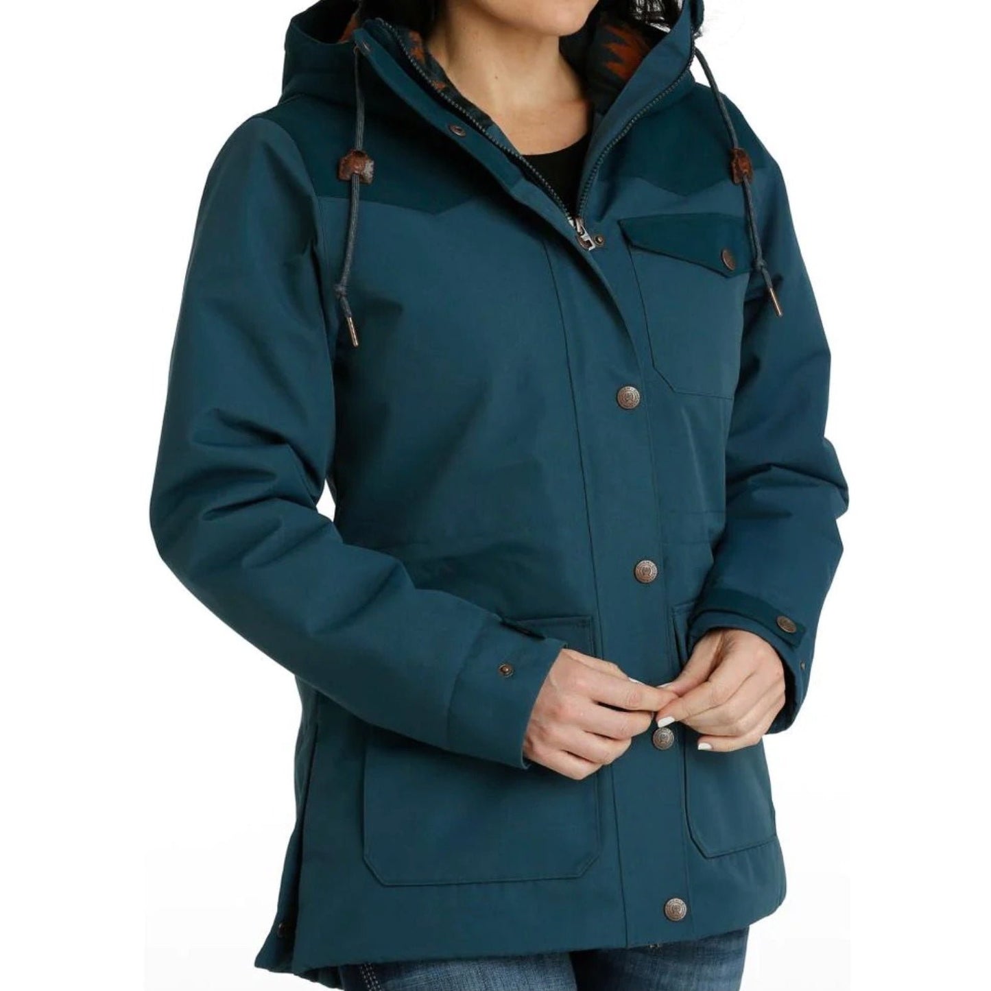 Cinch Women’s Barn Coat In Teal MAJ9860002 - Clearance