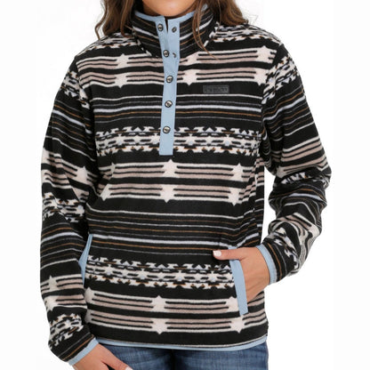 Cinch Women’s Black Aztec Fleece Pullover MAK9820015 - Cinch