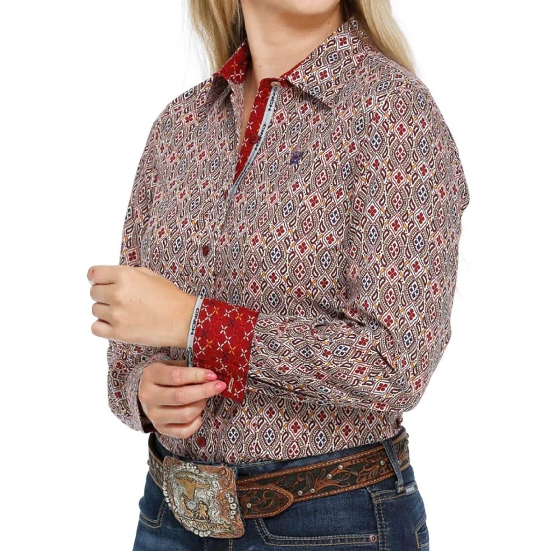 Cinch Women’s Long Sleeve Button Up Shirt MSW9165025 - Clearance