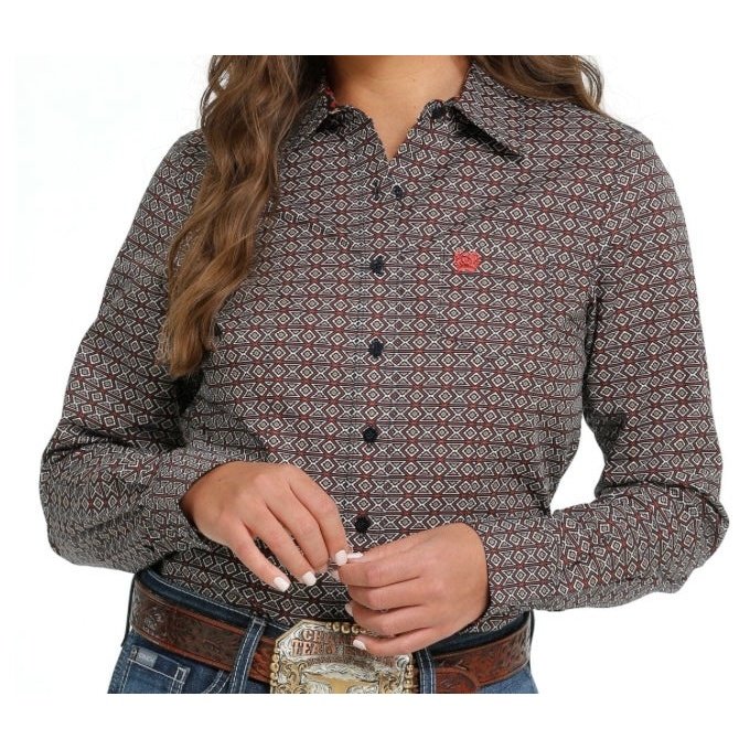 Cinch Women’s Multi Printed Long Sleeve Button Down Western Shirt MSW9164207