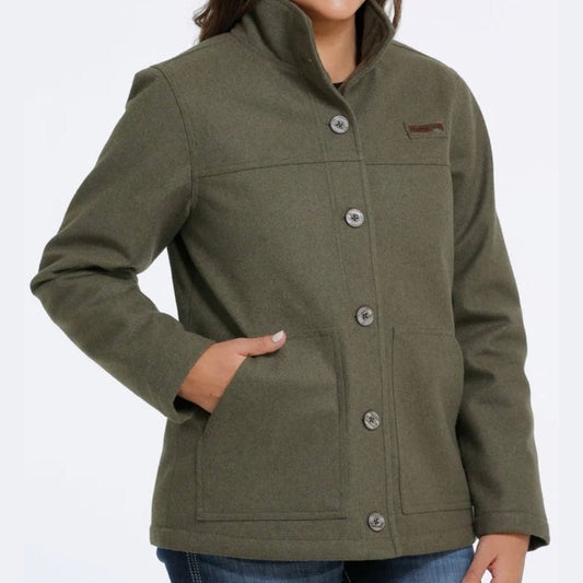 Cinch Women’s Olive Wooly Coat MAJ9892001