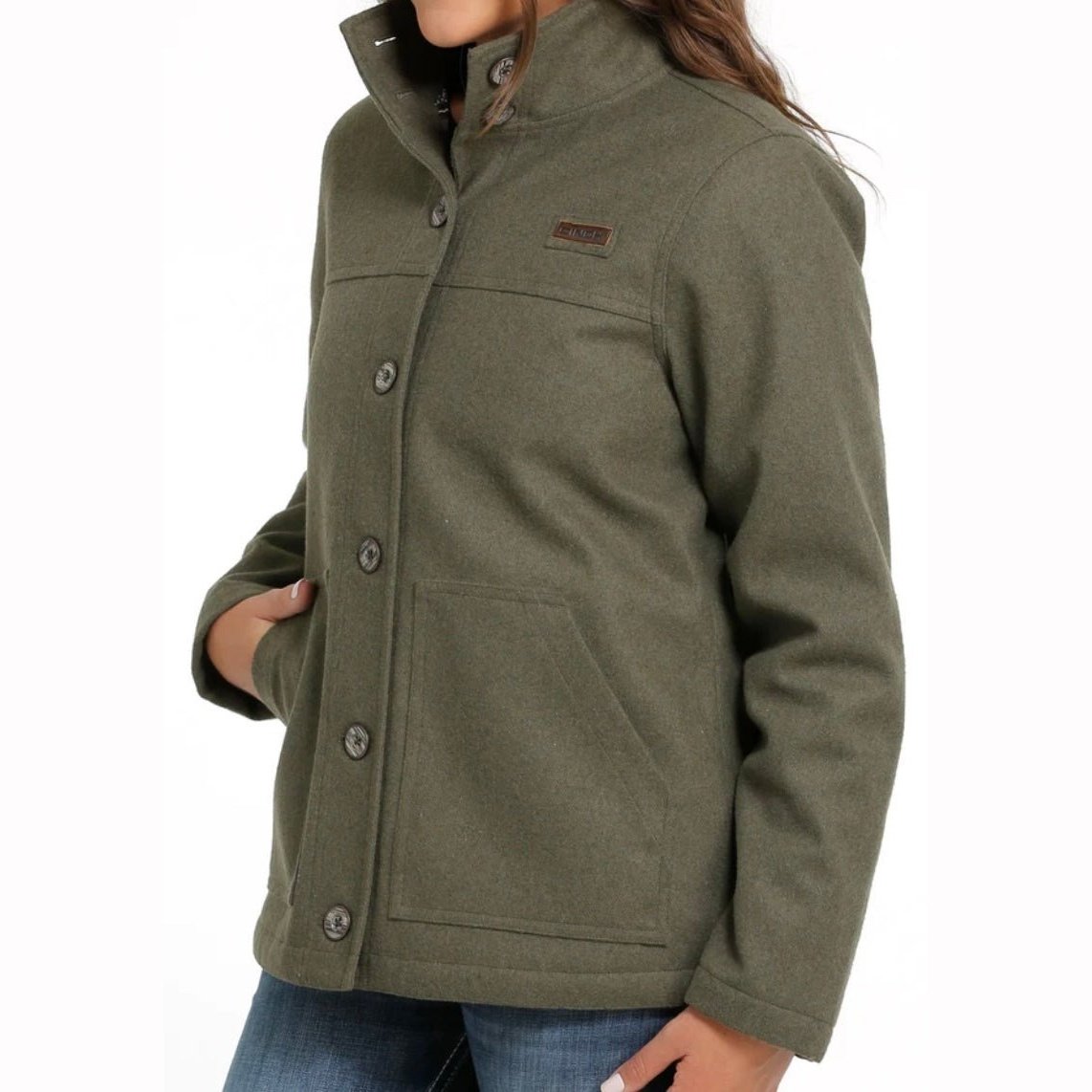 Cinch Women’s Olive Wooly Coat MAJ9892001