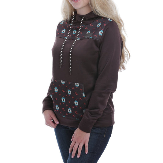 Cinch Women's Poly-Tech Fleece Hoodie Heather Brown MAK7879001HBR CLEARANCE