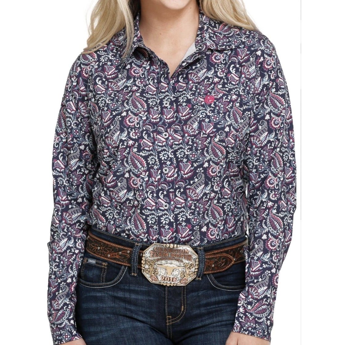 Cinch Women's Shirt Arenaflex Long Sleeve Paisley MSW9163009