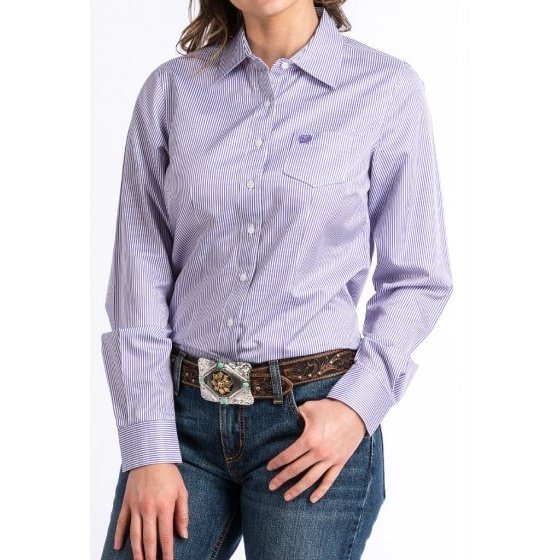 Cinch Women’s Shirt Casual Long Sleeve Tencel Fabric MSW9164087 PUR - Cinch