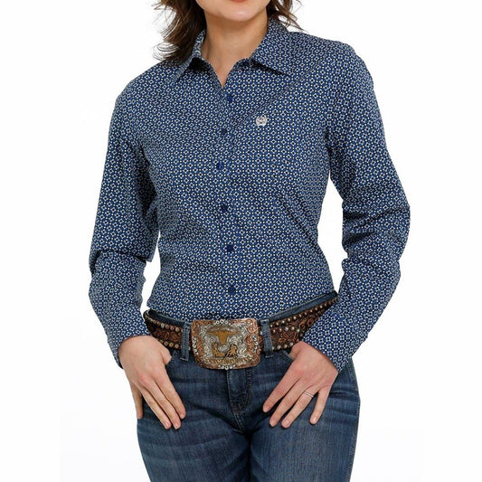 Cinch Women’s Shirt Western Long Sleeve Contrast Trim MSW9164192 CLEARANCE