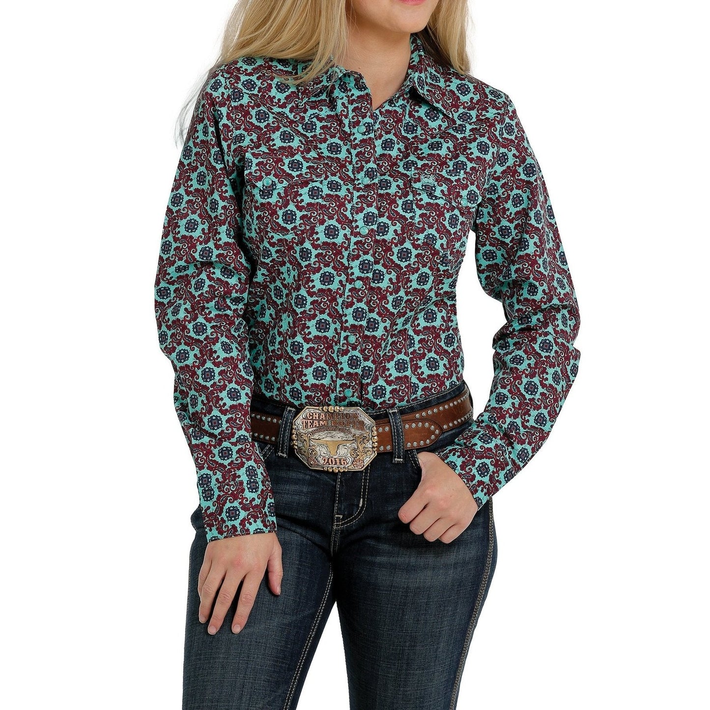 Cinch Women’s Western Shirts Snaps MSW9201028 Clearance