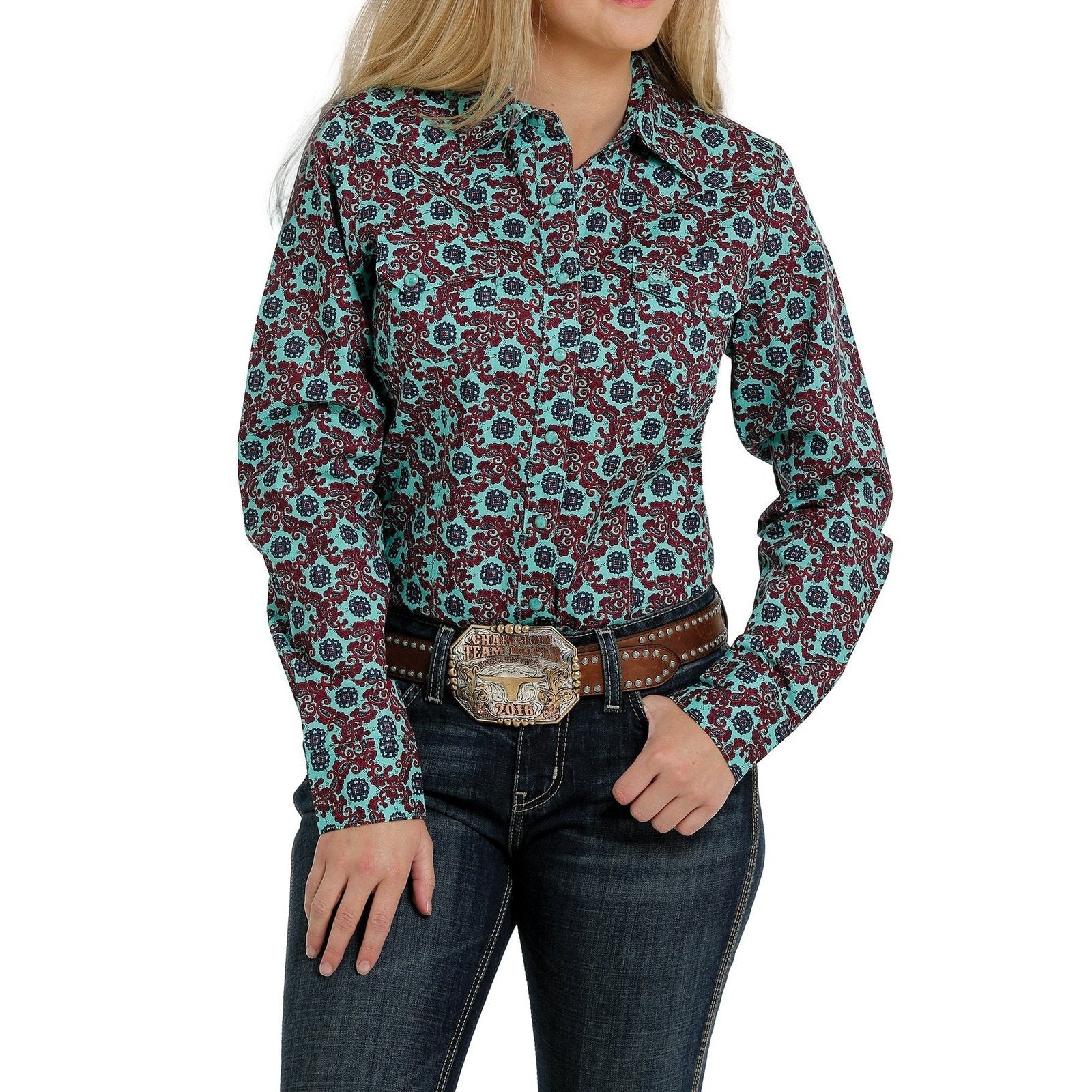 Cinch Women’s Western Shirts Snaps MSW9201028 Clearance