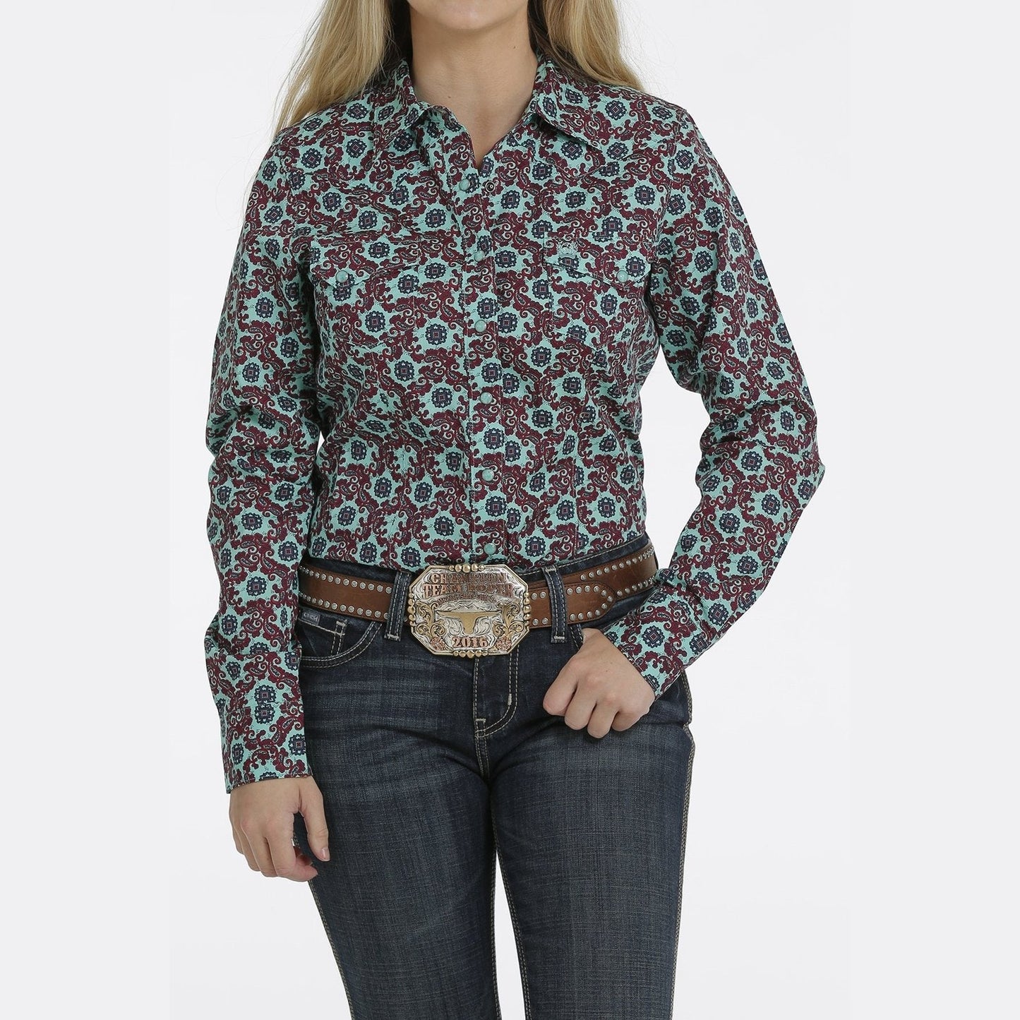 Cinch Women’s Western Shirts Snaps MSW9201028 Clearance