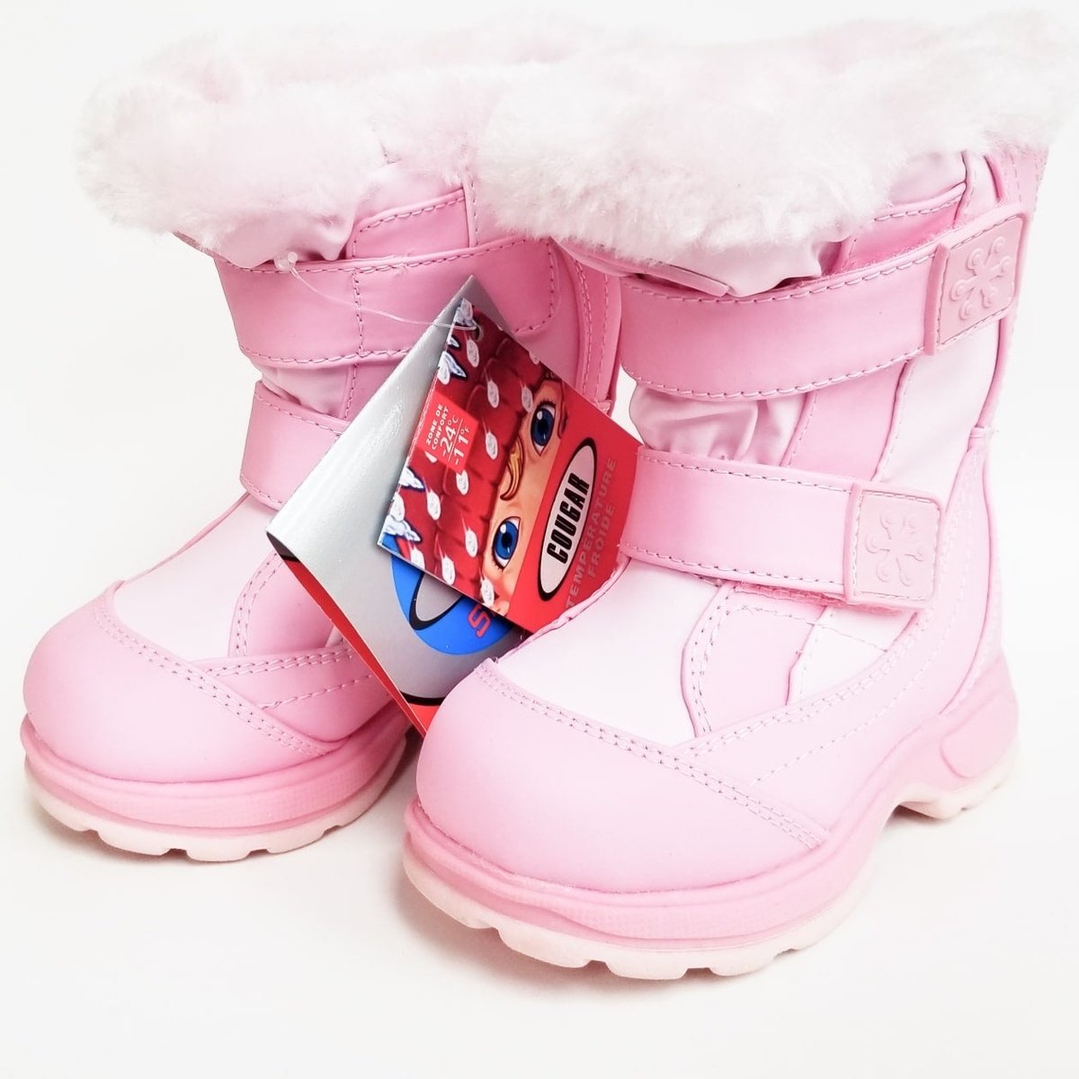 Cougar Girls Boots Winter Sport Waterproof Pink VJA575 - Cougar Boots