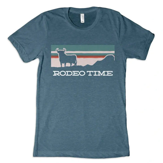 Dale Brisby Unisex Rodeo Time Sunset T Teal/Cream - Dale Brisby