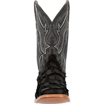 Durango® Men’s Premium Exotics Matte Black Pirarucu Western Boot DDB0381