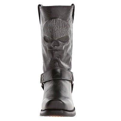 Harley Davidson Men's Quentin 11" Pull-On Boot with Skull D93215 - Harley Davidson
