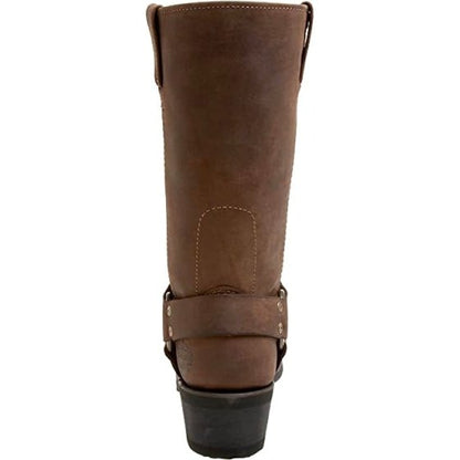 Harley-Davidson Hustin 11.5-inch leather engineer boot, back view showing clean heel profile.