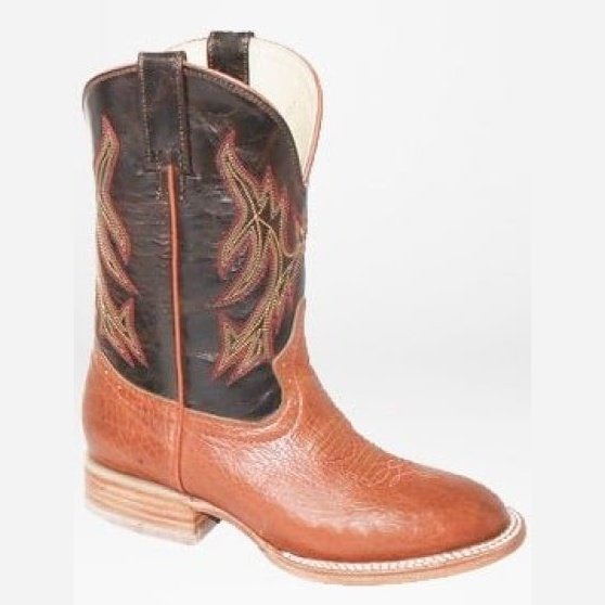 Hondo Kid’s Cowboy Boots 9" Baby Bull / Cognac Round Toe 734 - Hondo Boots