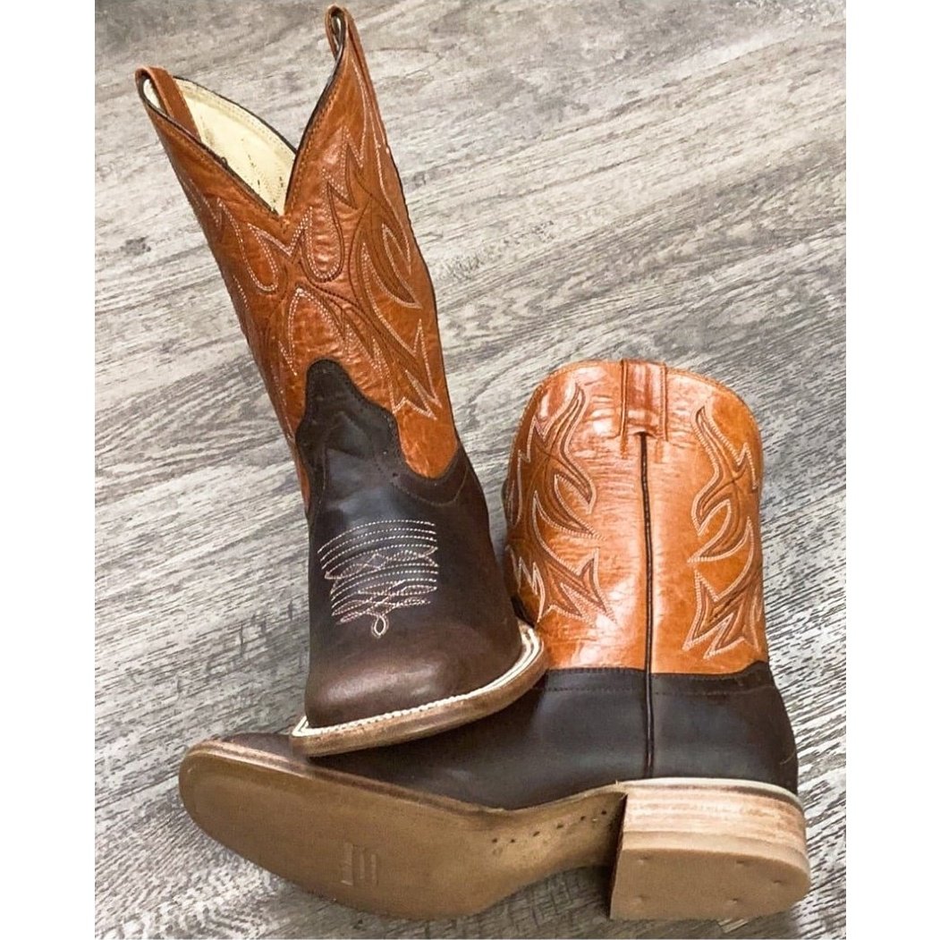 Hondo Kid’s Cowboy Boots Brown Apache Mango Volcano Square Toe 722 - Hondo Boots
