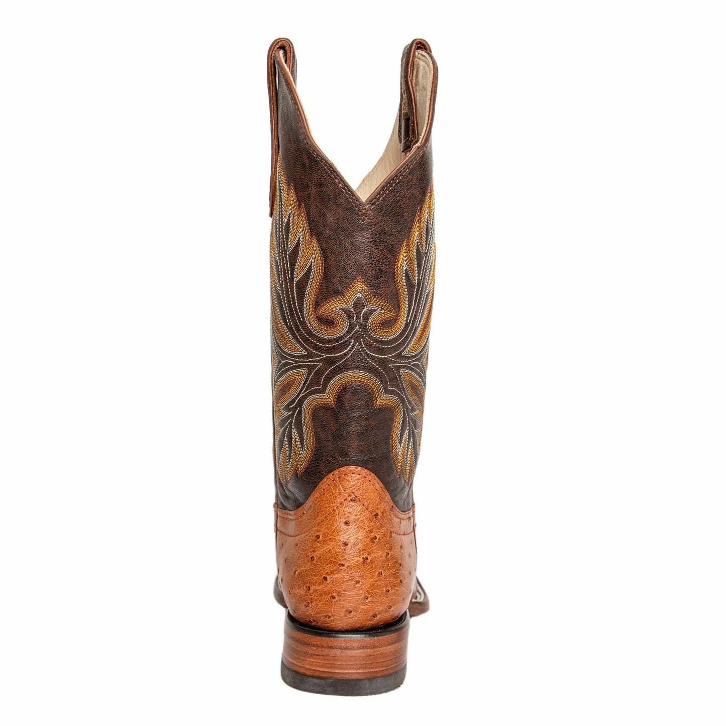 Hondo Men’s Cowboy Boots 13" Cognac Exotic Ostrich Cognac 1804