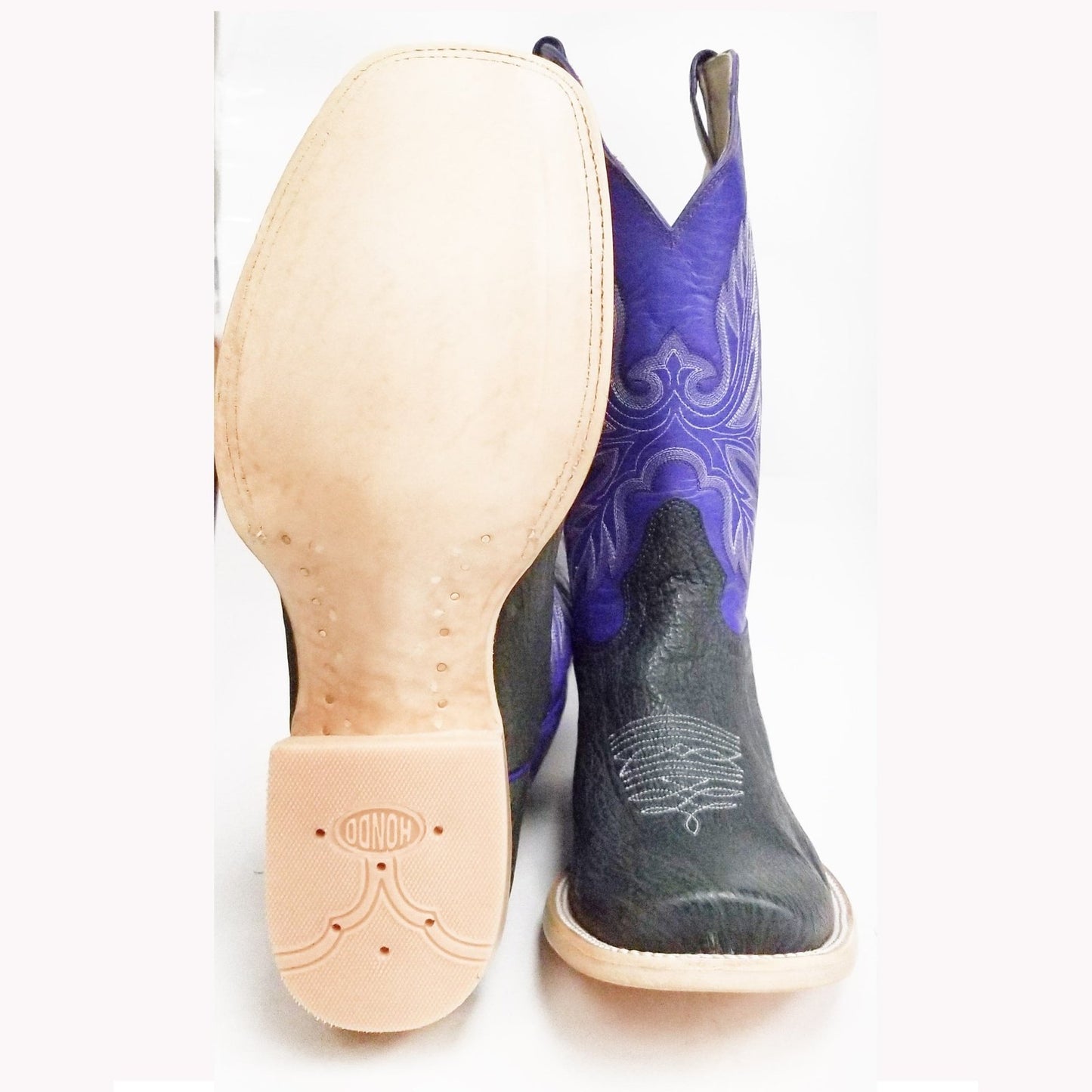 Hondo Men's Cowboy Boots 13" Exotic Shark Grape Volcano 3231