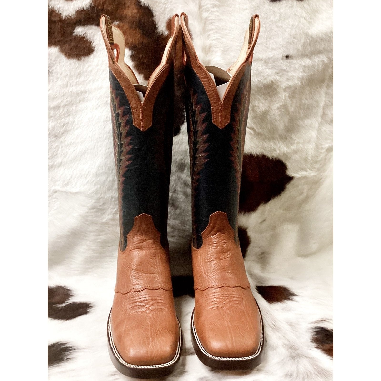 Hondo Men’s Cowboy Boots 16" Cowboy Heel, Square Toe 4017