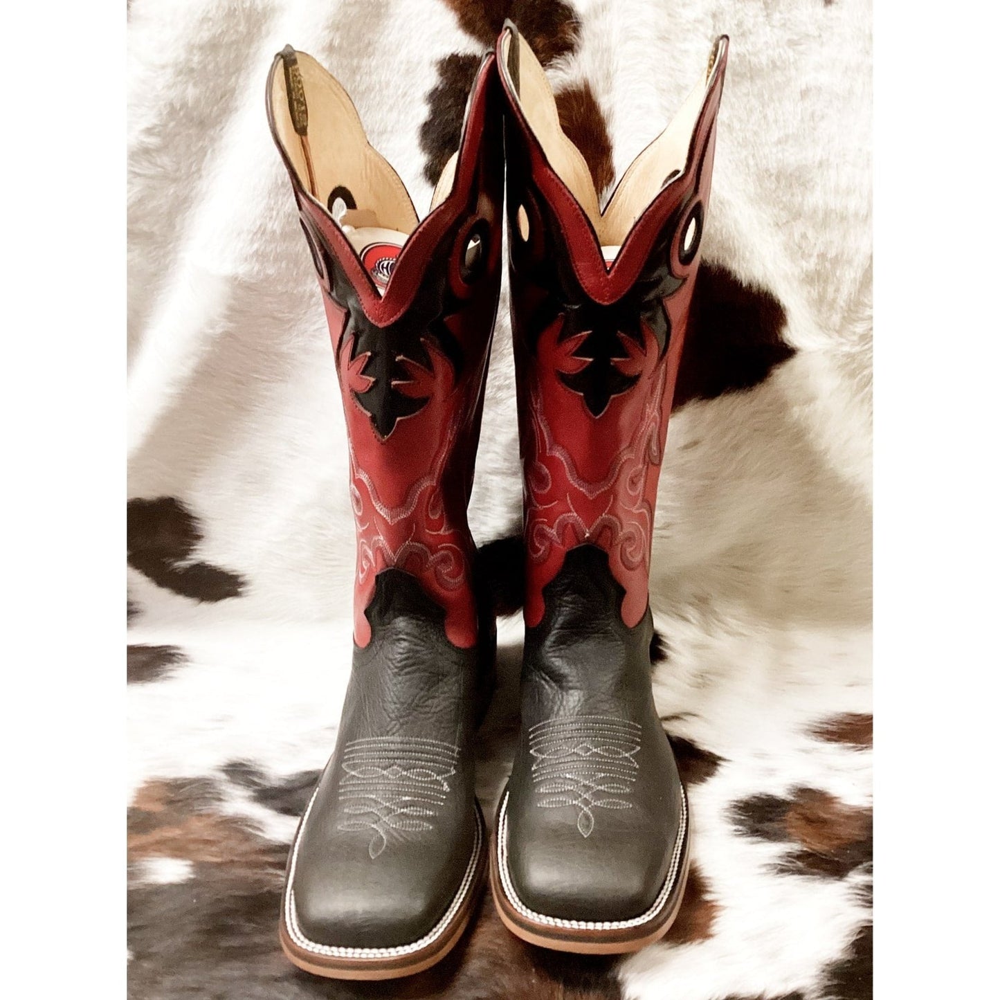 Hondo Men’s Cowboy Boots 16" Roper Heel, Wide Square Toe 3204X