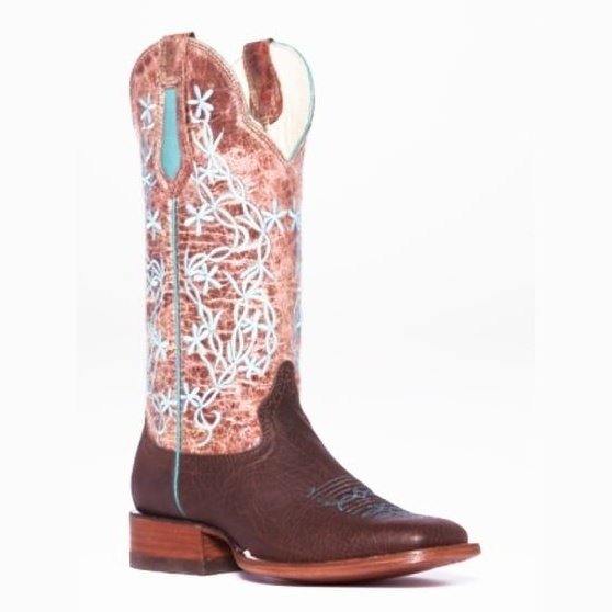 Hondo Women’s Cowgirl Boots 13" Cocoa/Cognac 3493L