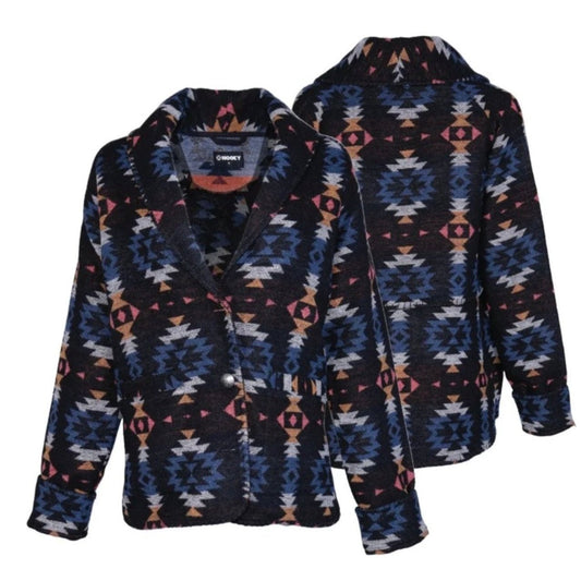 Hooey Ladies Black/Aztec Cardigan HJ121BKAZ