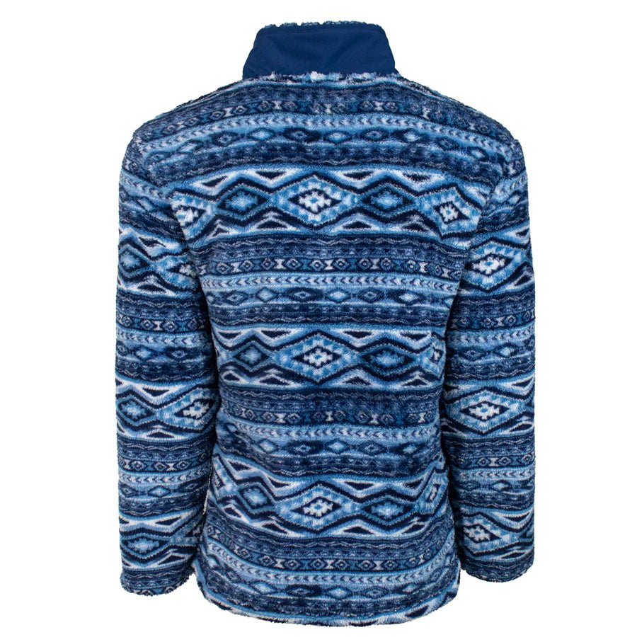 Hooey Men’s Pullover Fleece Navy/Aztec HFP001NVAZ