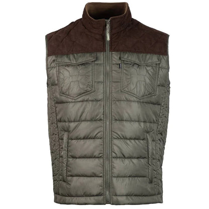 Hooey Men’s Vest Packable Olive/Brown HV097OLBR