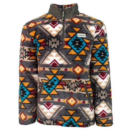 Hooey Men’s Fleece Pullover Brown/Aztec HFP001BRAZ - Hooey