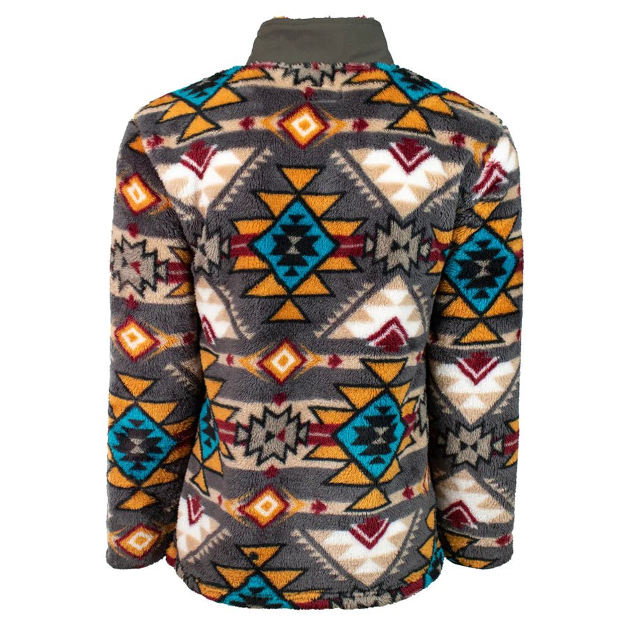 Hooey Men’s Fleece Pullover Brown/Aztec HFP001BRAZ - Hooey