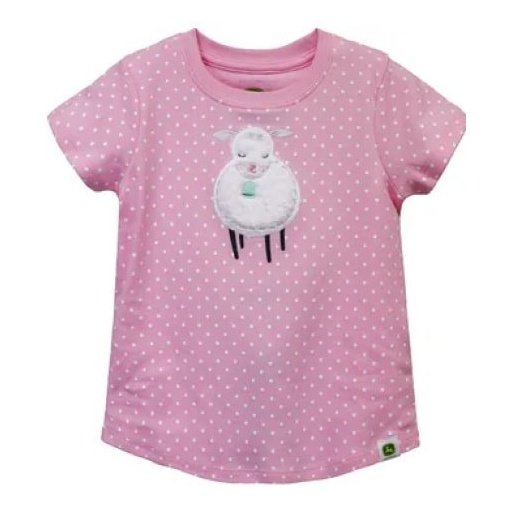 John Deere Infant & Toddler Girl’s T-Shirt Little Lamb J1T489PT - John Deere