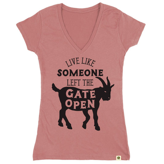 John Deere Women’s T-Shirt V-Neck Graphic