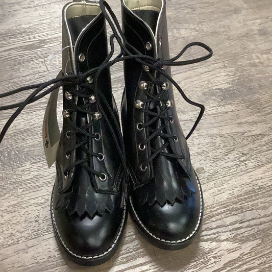 Laredo Kid’s Boots Lace-Up Western Black Patent 28-2000 - Laredo