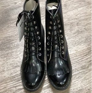 Laredo Kid’s Boots Leather Lace Up Black Patent 28-2200 - Laredo