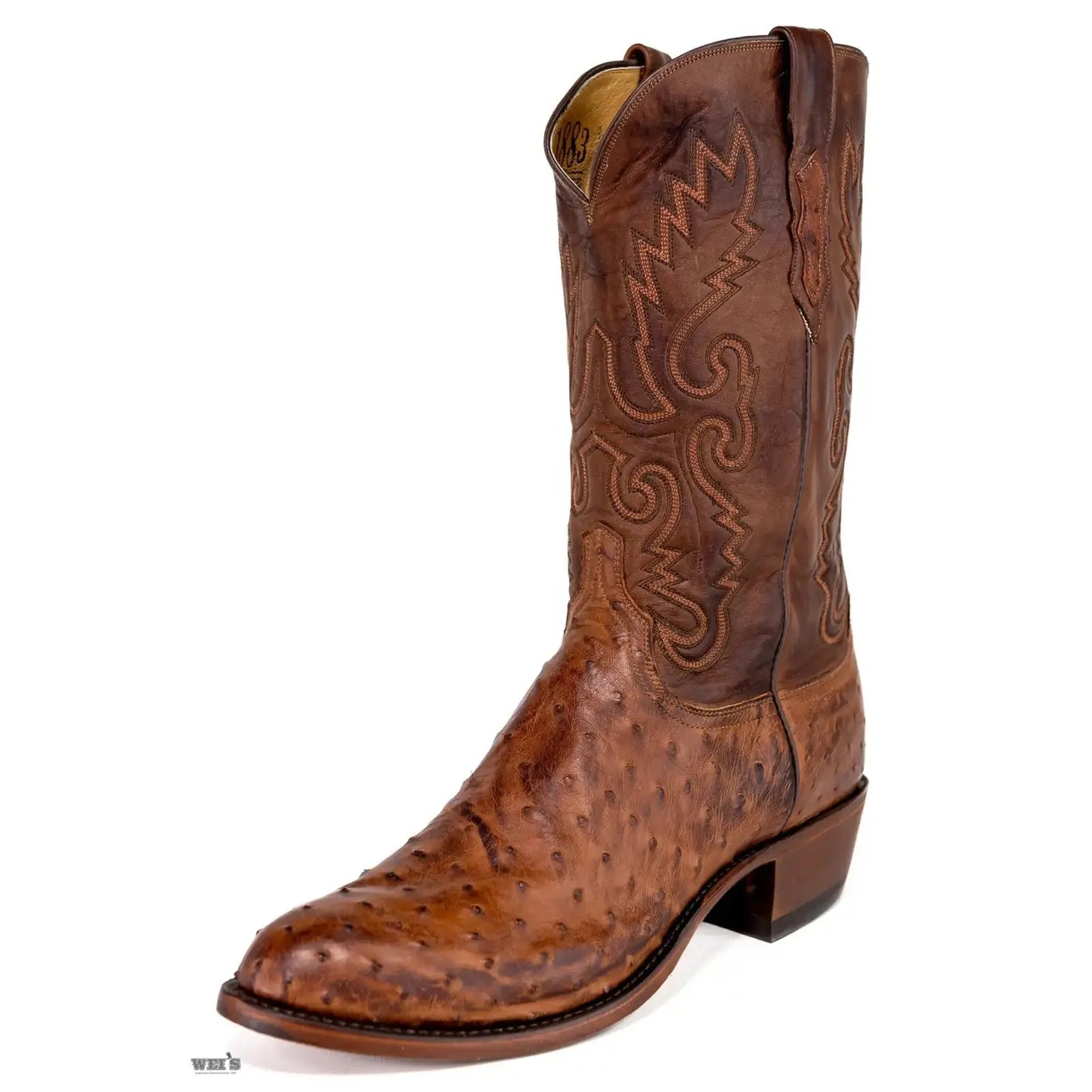 Lucchese 1883 Men's Cowboy Boots 13" Exotic Ostrich N1062 R4-EE