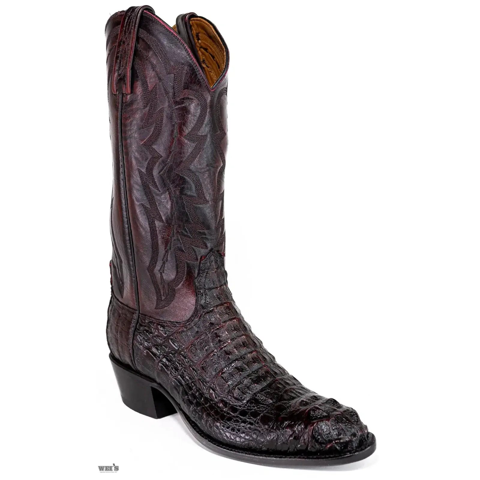 Lucchese 2000 Men s Cowboy Boots 13 Exotic Caiman Deer T3034.R4