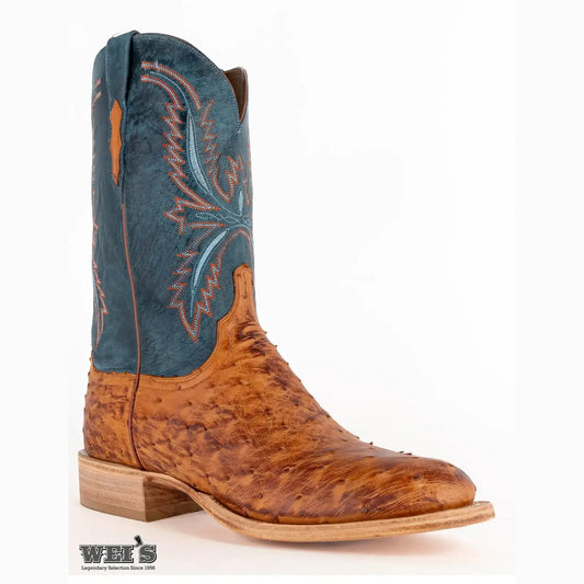 Lucchese 2000 Men's Cowboy Boots 13" Exotic Ostrich Walking Heel T6002