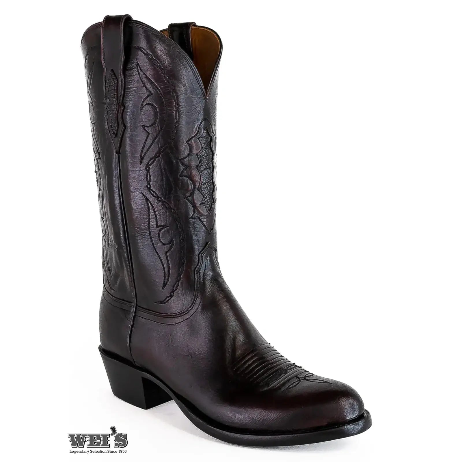 Lucchese 2000 Men s Cowboy Boots 14 Cowhide Black Cherry T3203 Wei s Western Wear