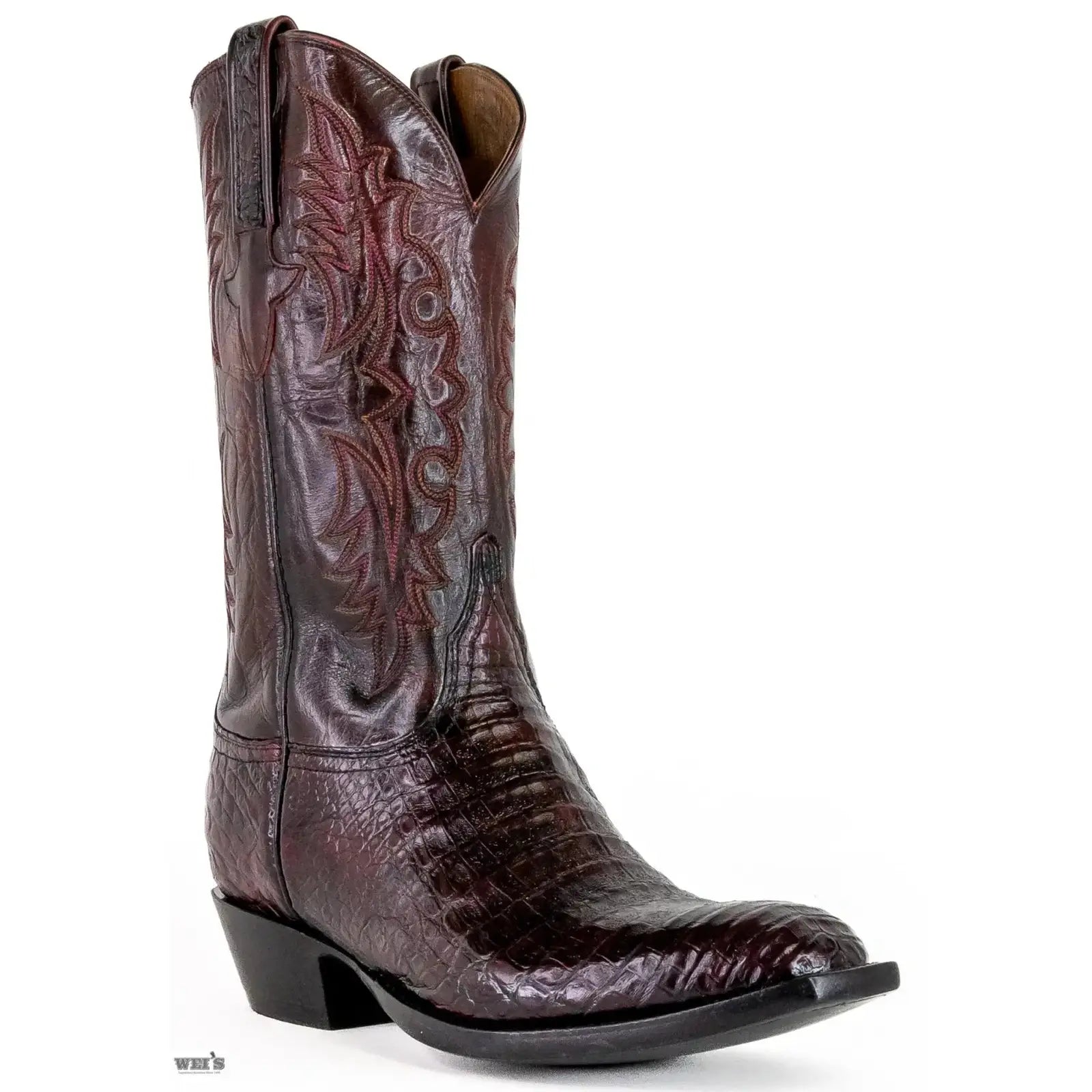 Lucchese Men's Cowboy Boots 14" Exotic Caiman/Buffalo E2114.13