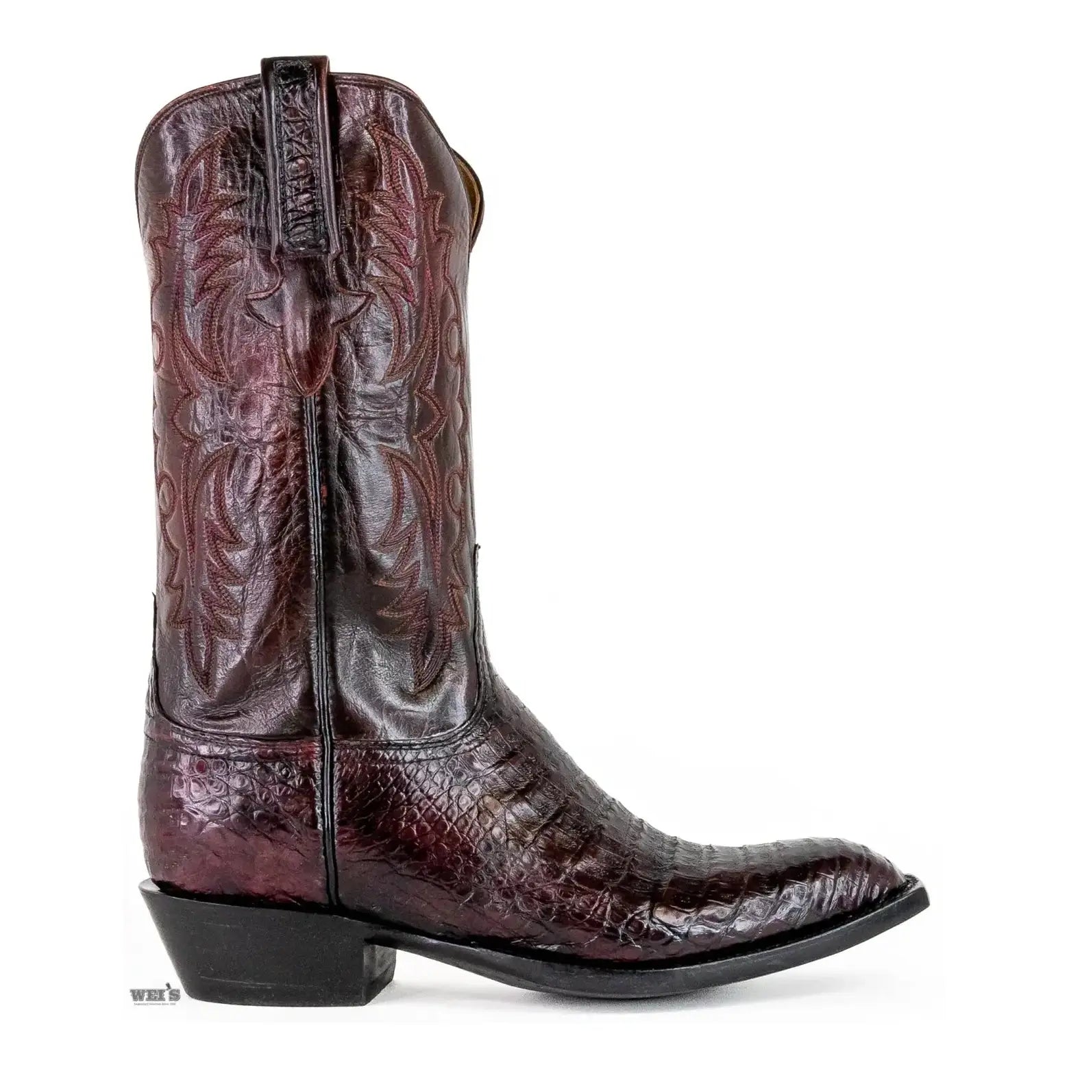 Lucchese Men's Cowboy Boots 14" Exotic Caiman/Buffalo E2114.13