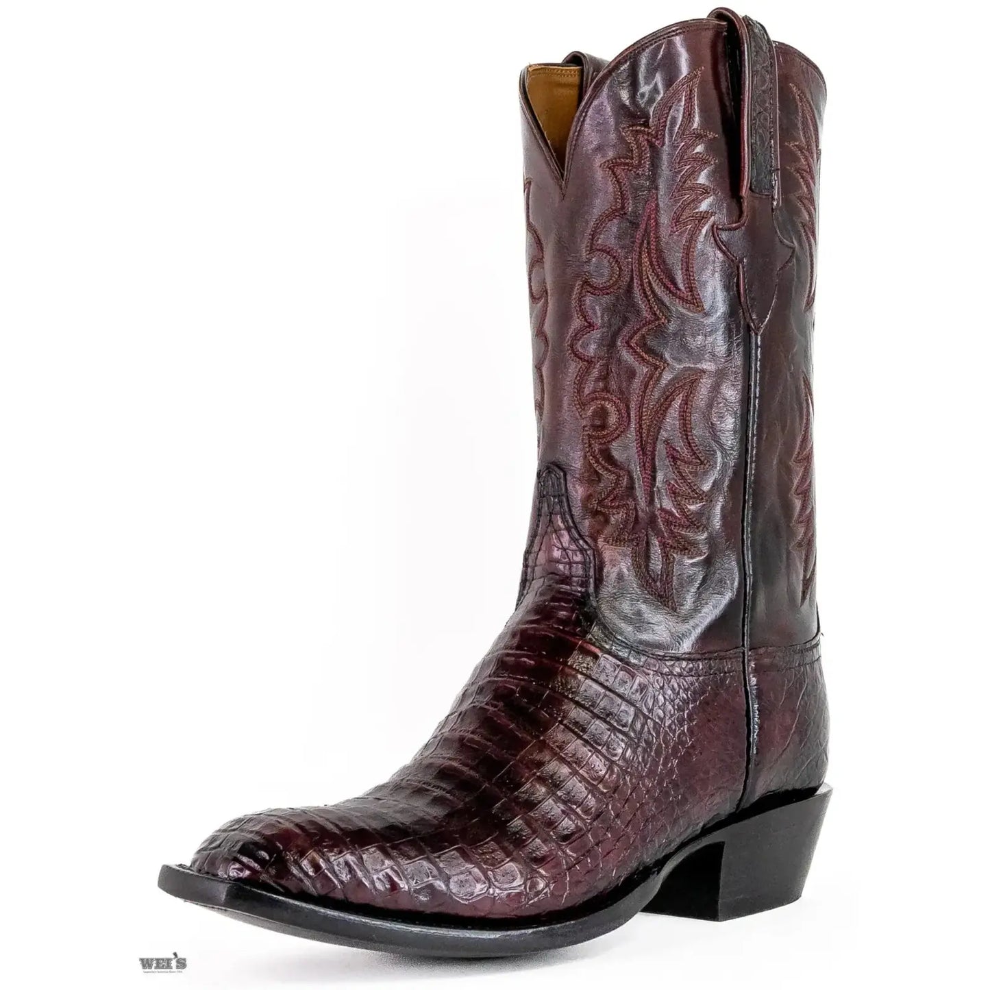 Lucchese Men's Cowboy Boots 14" Exotic Caiman/Buffalo E2114.13