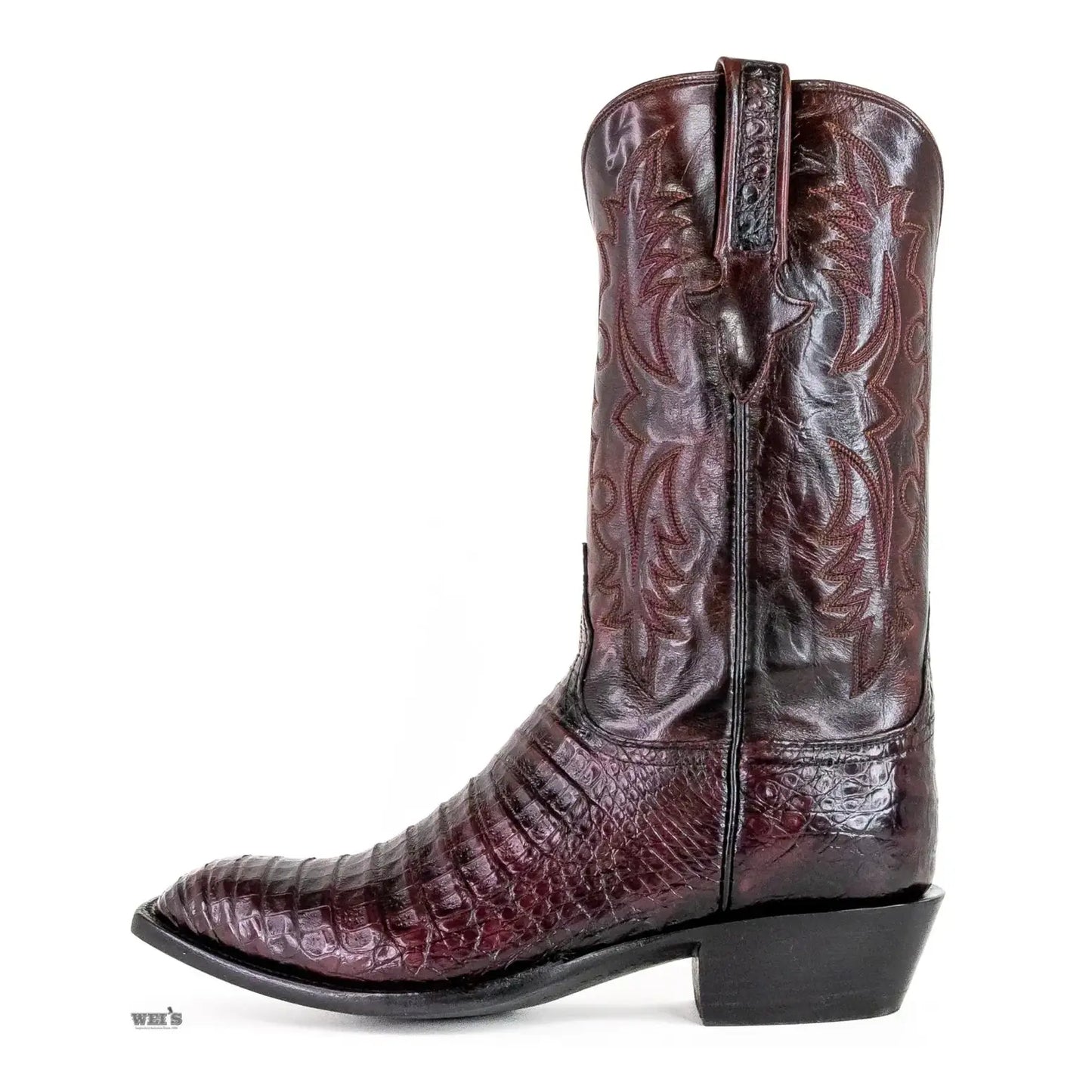 Lucchese Men's Cowboy Boots 14" Exotic Caiman/Buffalo E2114.13