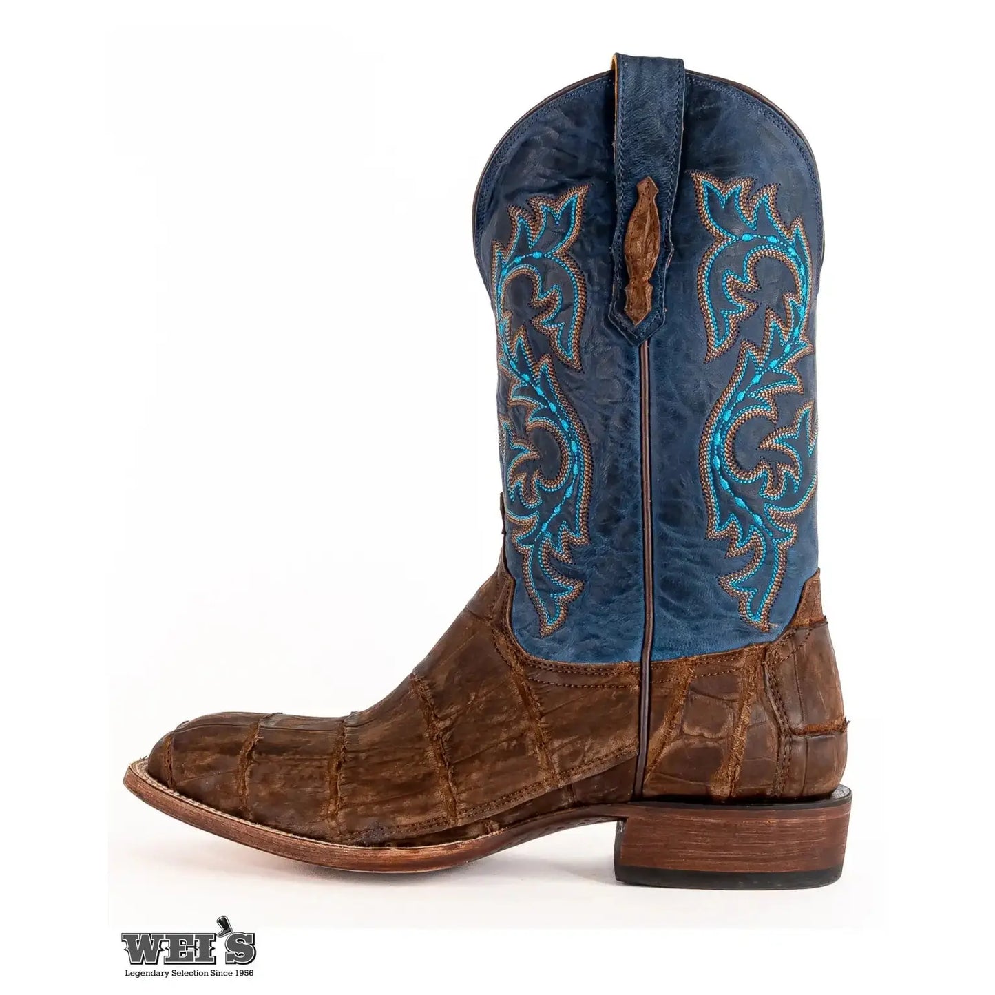Lucchese Men's Cowboy Boot 12" Exotic Gator Wide Square Toe M4344