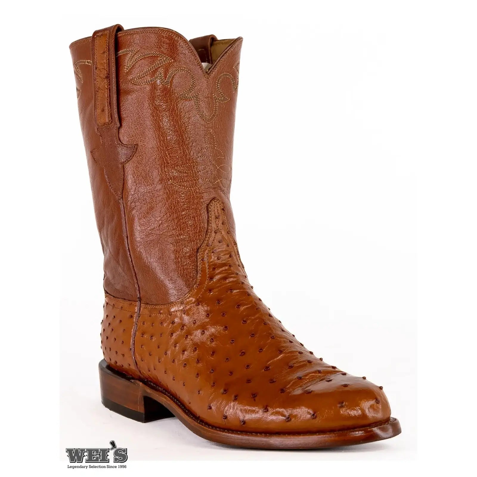Lucchese Men s Cowboy Boots 12 Exotic Ostrich Goat Roper Style E2025. Wei s Western Wear