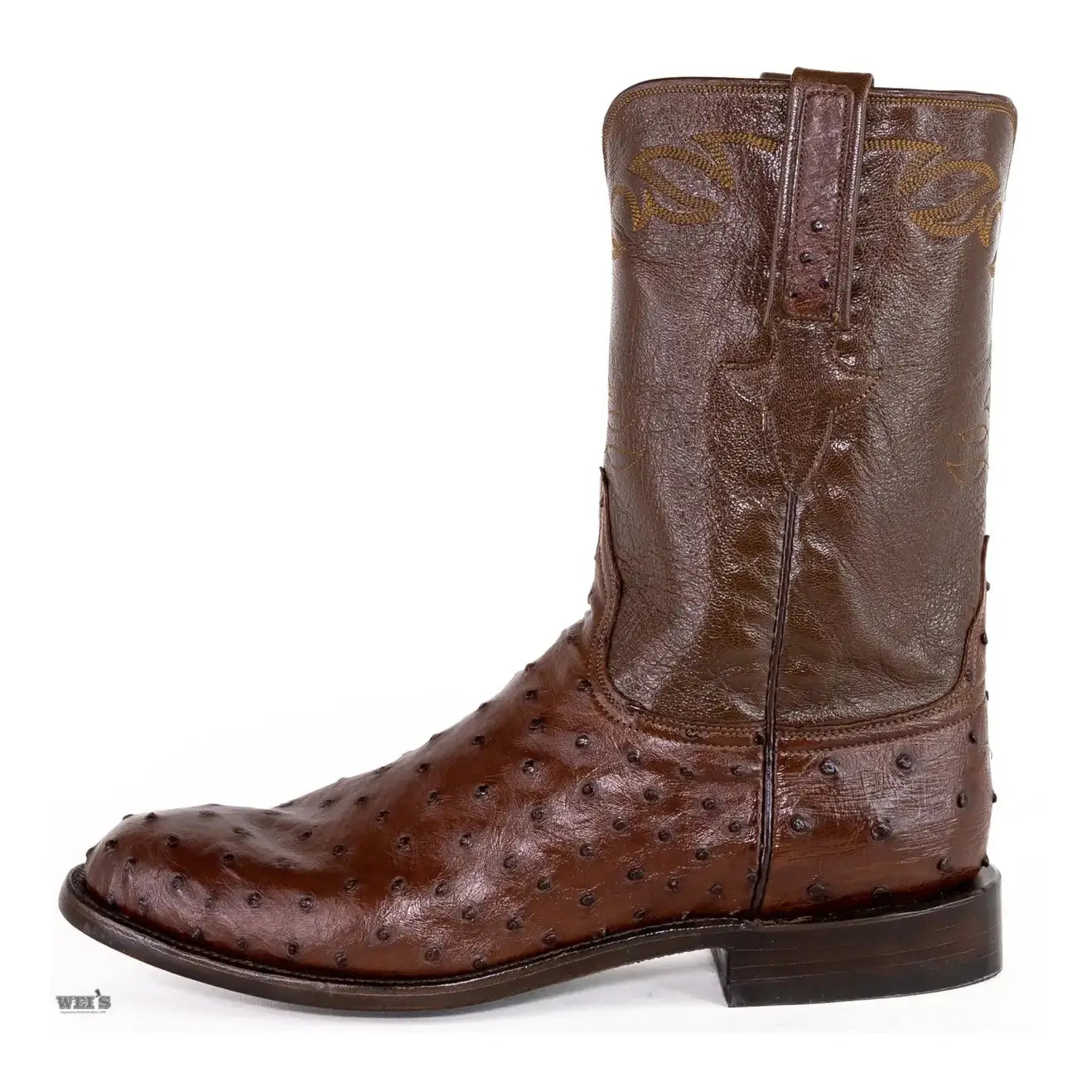Lucchese Men's Cowboy Boots 12" Exotic Ostrich Roper Style E2024.RR