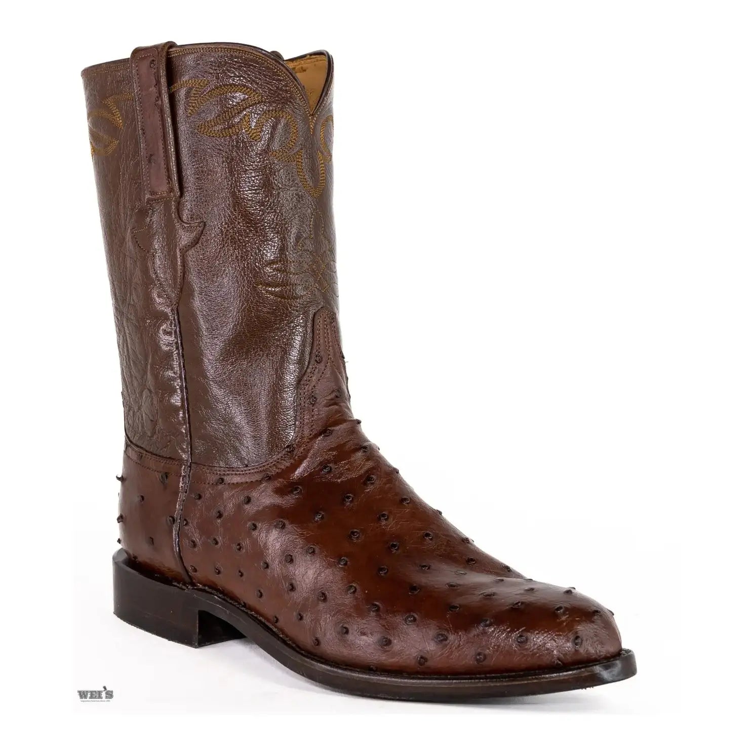 Lucchese Men s Cowboy Boots 12 Exotic Ostrich Roper Style E2024.RR Wei s Western Wear